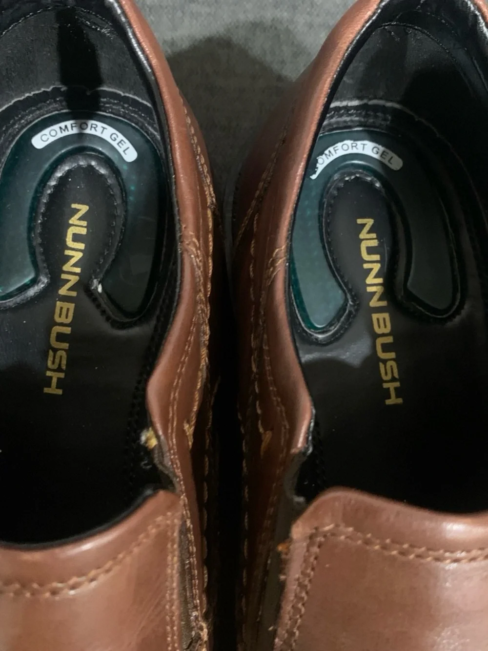 Nunn Bush Men’s Slip-On Loafers in Chestnut Brown